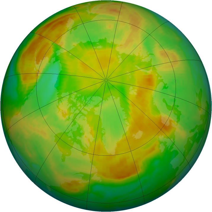 Arctic ozone map for 08 June 1998
